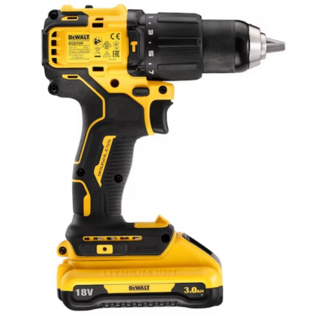 Wiertarko-wkrętarka udarowa 18V 65Nm 2x3Ah DCD709L2T-QW DeWalt